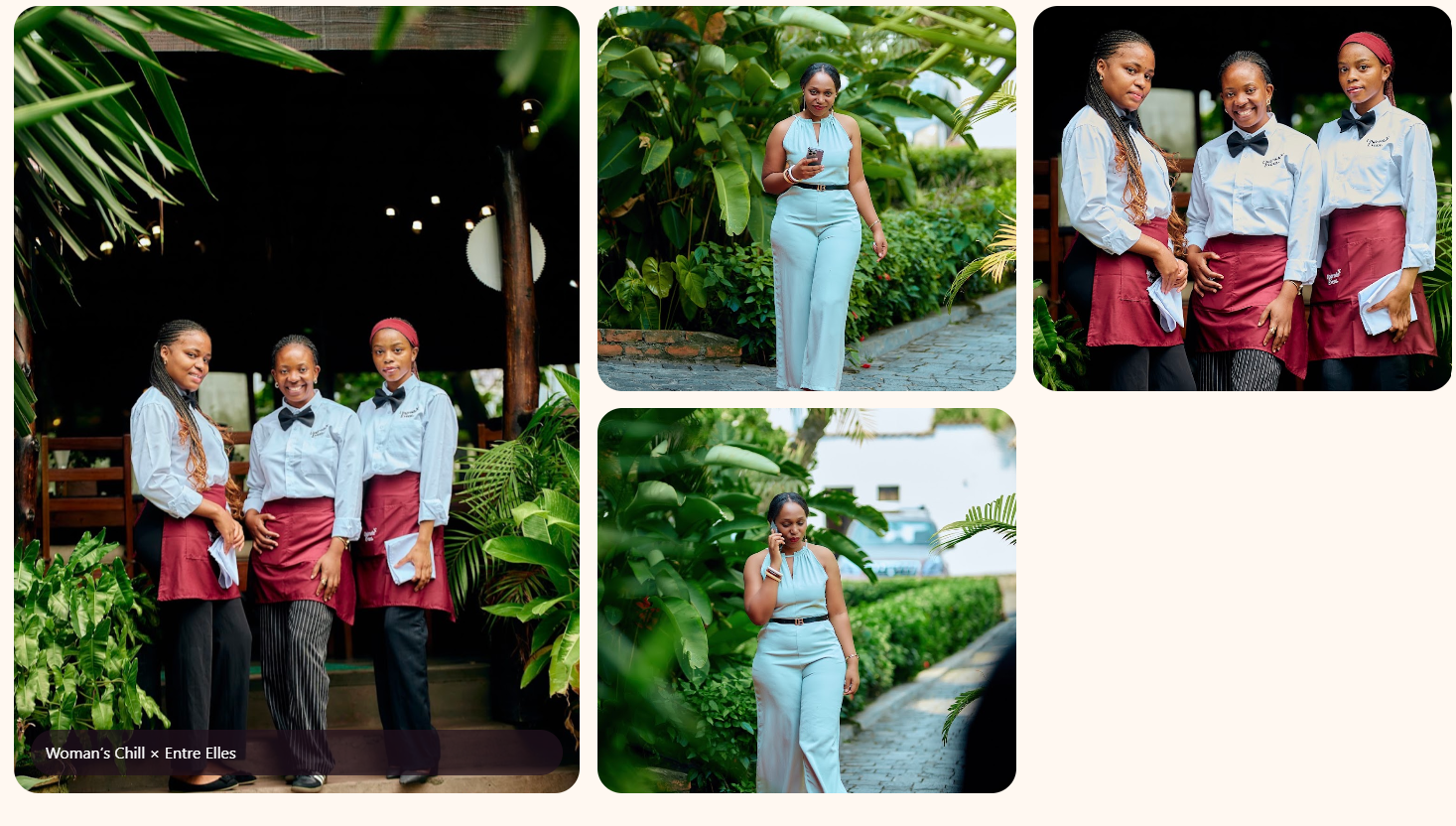 Moments et participantes de Woman’s Chill avec Entre Elles RDC